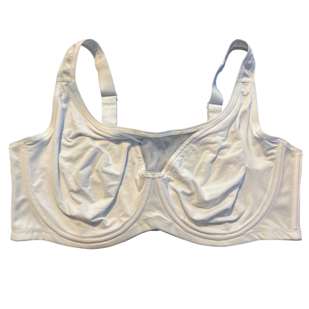 NEW White Full Figure Unlined Underwire Full Coverage Bra 40E 40DD